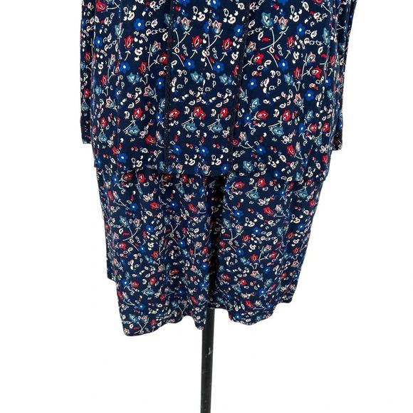 Comptoir Des Cottoniers Blue Floral Skirt Set Skirt and Blouse‎ Size Large - Picture 3 of 11